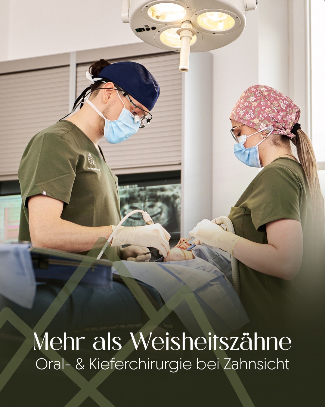 𝐌𝐞𝐡𝐫 𝐚𝐥𝐬 𝐖𝐞𝐢𝐬𝐡𝐞𝐢𝐭𝐬𝐳ä𝐡𝐧𝐞 🦷
Die Oral- & Kieferchirurgie umfasst weit mehr als die Entfernung von Weisheitszähnen. Bei Zahnsicht bieten wir ein breites Spektrum chirurgischer Behandlungen rund um Zähne, Mund und Kiefer.
Ob Wurzelspitzenresektion, operative Zahnentfernung, Implantation oder Knochenaufbau: Unser Fachzahnarzt für Oralchirurgie, Dr. Sercan Keceli, verbindet Erfahrung mit moderner Diagnostik und sorgfältiger Behandlungsplanung.
Dabei steht für uns neben dem fachlichen Anspruch vor allem eines im Mittelpunkt: eine möglichst schonende Behandlung und eine persönliche Betreuung, bei der du dich gut aufgehoben fühlst.
𝐎𝐫𝐚𝐥𝐜𝐡𝐢𝐫𝐮𝐫𝐠𝐢𝐞. 𝐈𝐦𝐩𝐥𝐚𝐧𝐭𝐨𝐥𝐨𝐠𝐢𝐞. 𝐙𝐚𝐡𝐧𝐬𝐢𝐜𝐡𝐭.
.
.
.
.
#zahnsicht #oralchirurgie #kieferchirurgie #sercankeceli #implantologie #weisheitszähne #wurzelspitzenresektion #badtölz